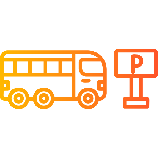 aparcamiento de autobuses icono gratis