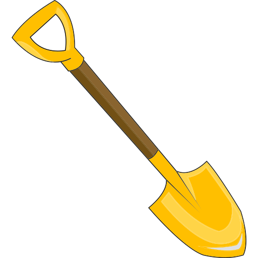 Shovel Generic Thin Outline Color icon