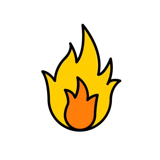 Fire Generic Outline Color icon