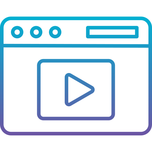 contenido de video icono gratis