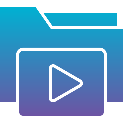 carpeta de video icono gratis