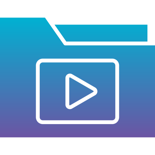 carpeta de video icono gratis