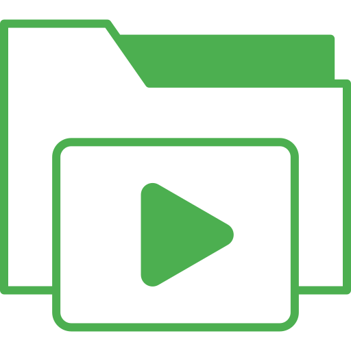 carpeta de video icono gratis