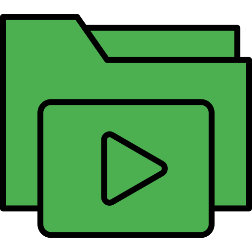 carpeta de video icono gratis