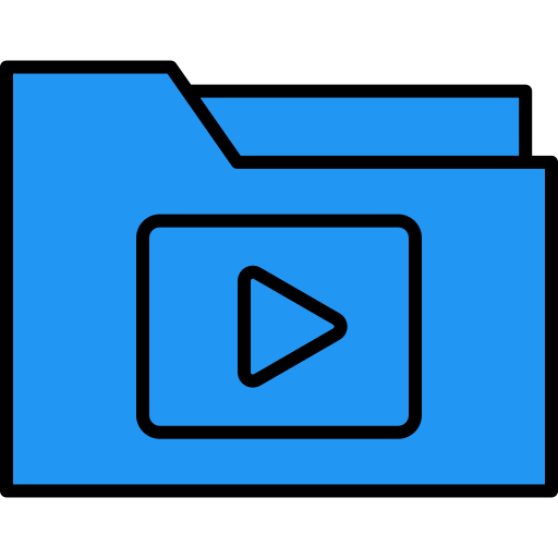 carpeta de video icono gratis