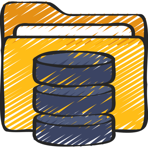 Data Storage Juicy Fish Sketchy Icon