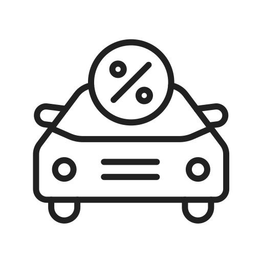 préstamo de automóvil icono gratis