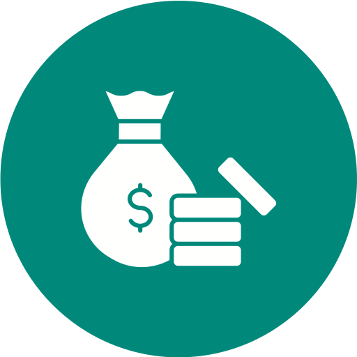 bolsa de dinero icono gratis