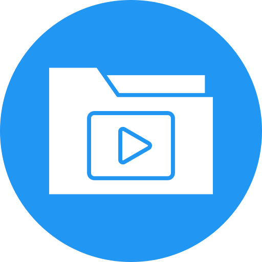 carpeta de video icono gratis