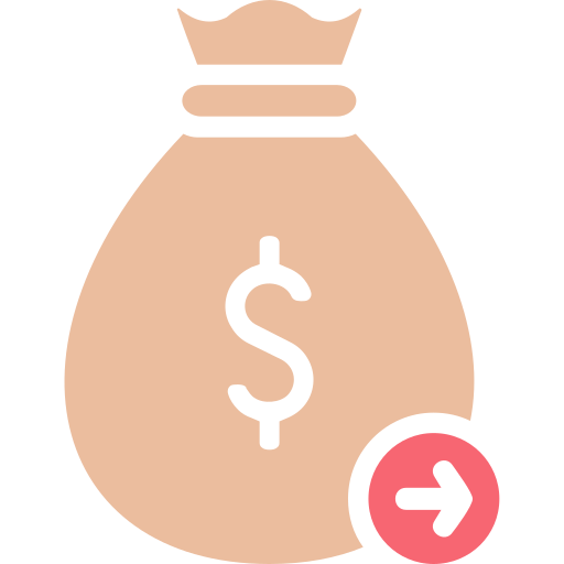 bolsa de dinero icono gratis