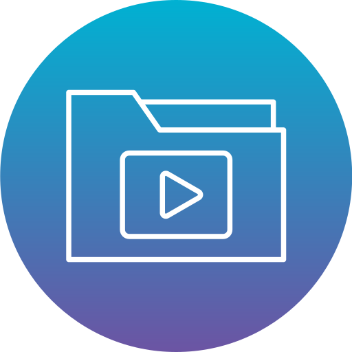 carpeta de video icono gratis