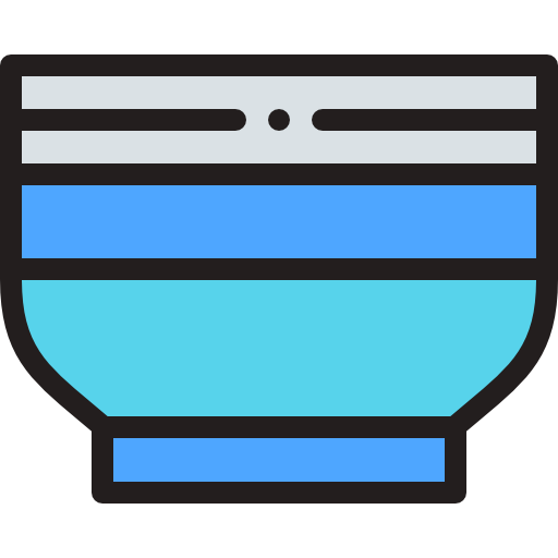 Bowl Detailed Rounded Lineal Color Icon