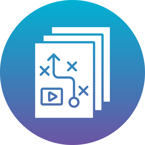 Estrategia de contenidos icono gratis