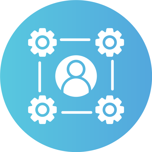 gestión de equipos icono gratis