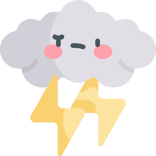 Thunder Kawaii Flat icon