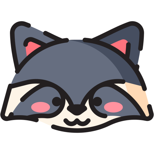 Raccoon Generic Outline Color icon