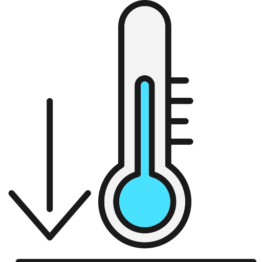 baja temperatura icono gratis