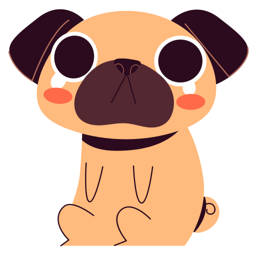 Pug free sticker Pug free sticker