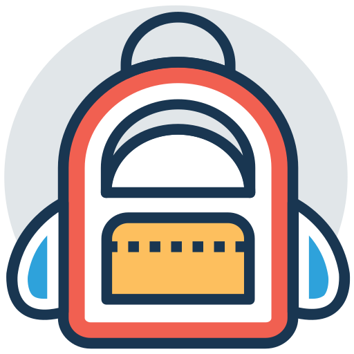 bolsa para la escuela icono gratis