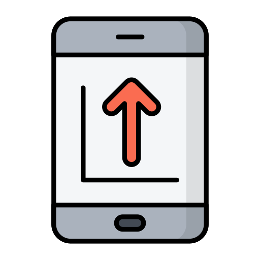 analítica móvil icono gratis