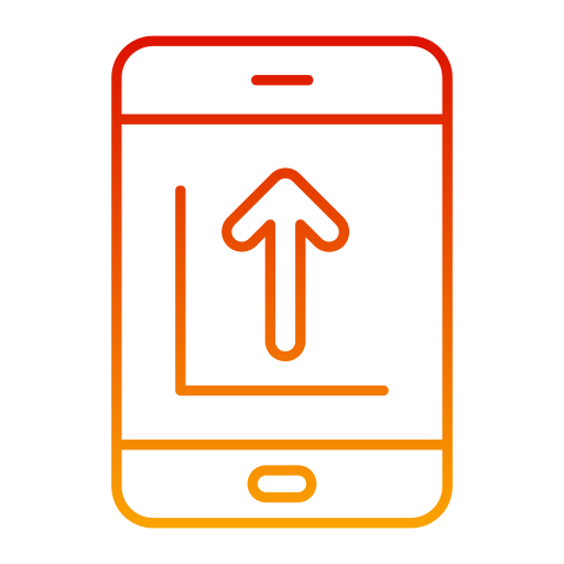 analítica móvil icono gratis