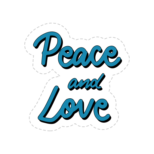 paix et amour gratuit sticker