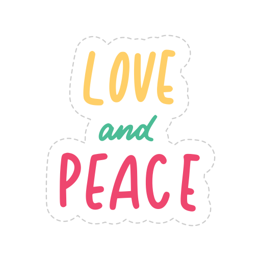 paix et amour gratuit sticker