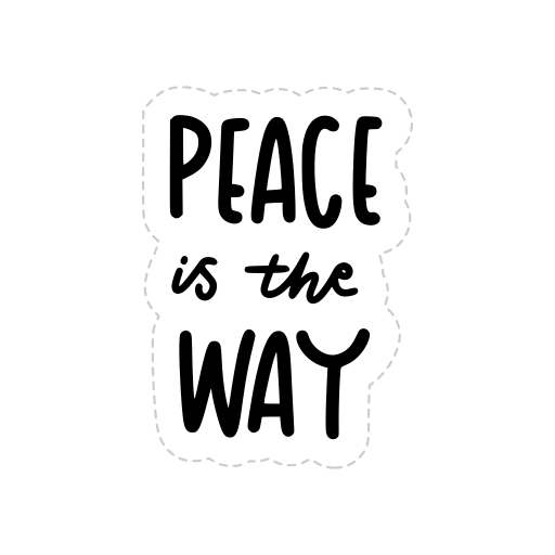 Peace and love free sticker