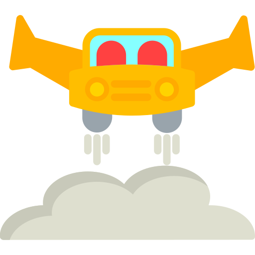 carro volador icono gratis