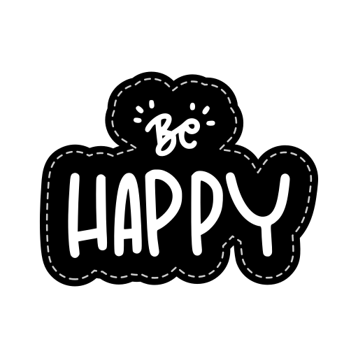 Be happy free sticker Be happy free sticker