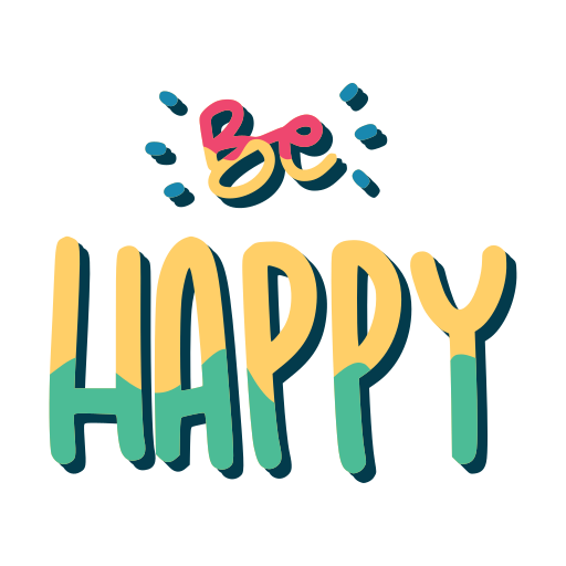 Be happy Stickers - Free miscellaneous Stickers