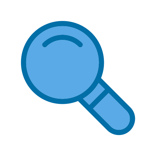 Magnifying glass Generic Blue icon