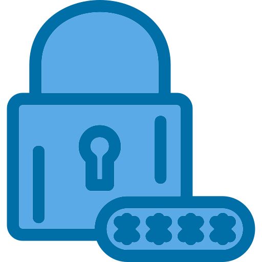 Password Generic Blue icon