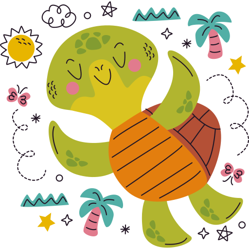 Turtle free sticker Turtle free sticker