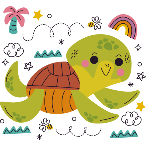 Turtle free sticker