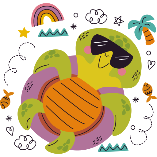 Turtle free sticker Turtle free sticker
