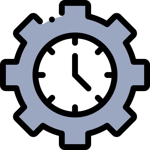 Time management Detailed Rounded Lineal color icon