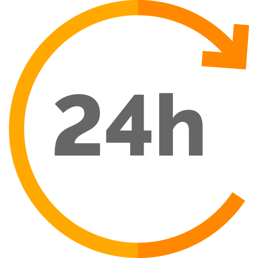 24 Hours Icon, Transparent 24 Hours.PNG Images & Vector - FreeIconsPNG