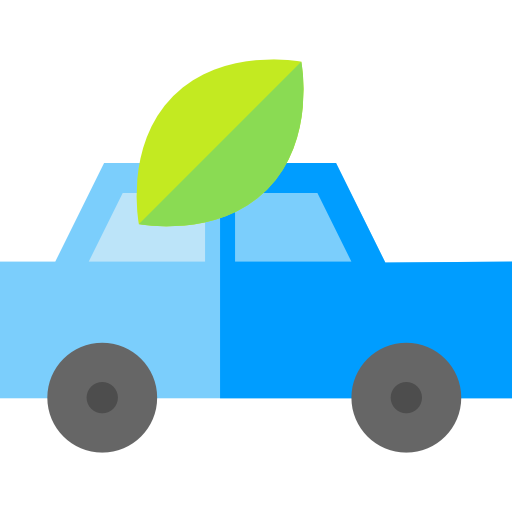 Eco Car Basic Straight Flat Icon