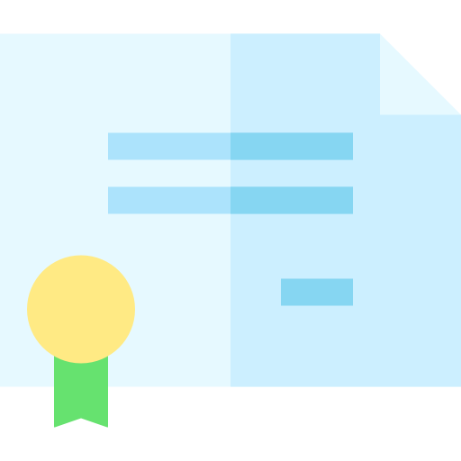 Certificate Basic Straight Flat icon