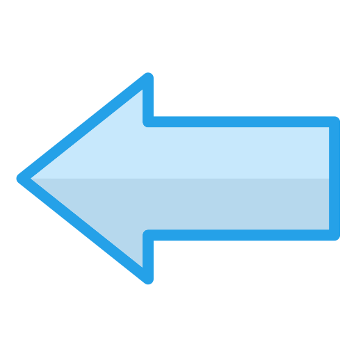 Left arrow Generic Blue icon