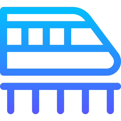 High Speed Train Basic Gradient Lineal Color Icon