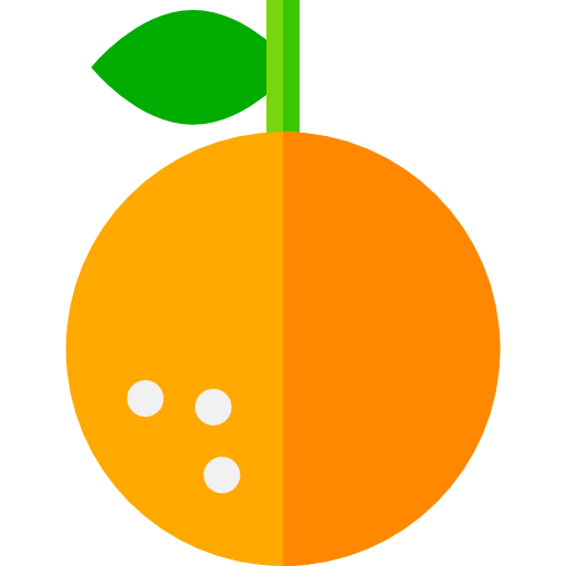 Orange Basic Straight Flat icon