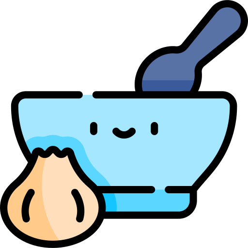 Garlic Soup Kawaii Lineal Color Icon