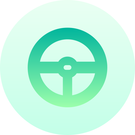 Steering wheel Basic Gradient Circular icon