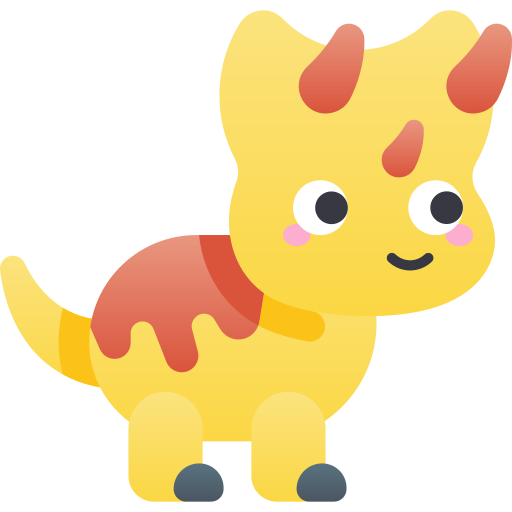 Triceratops Kawaii Star Gradient icon