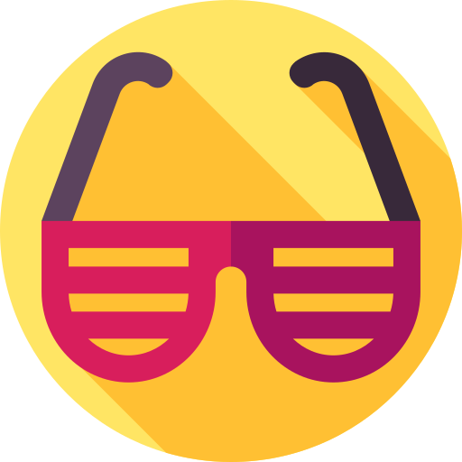 Glasses Flat Circular Flat icon