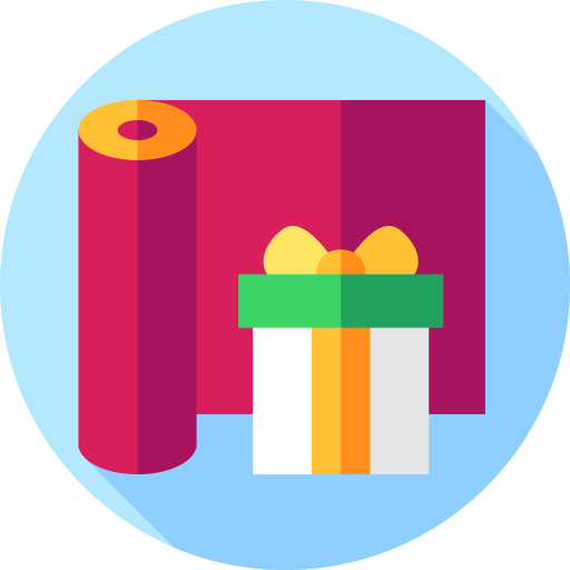 Papel de regalo icono gratis