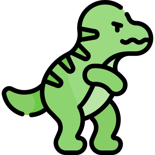 Tyrannosaurus rex Kawaii Lineal color icon