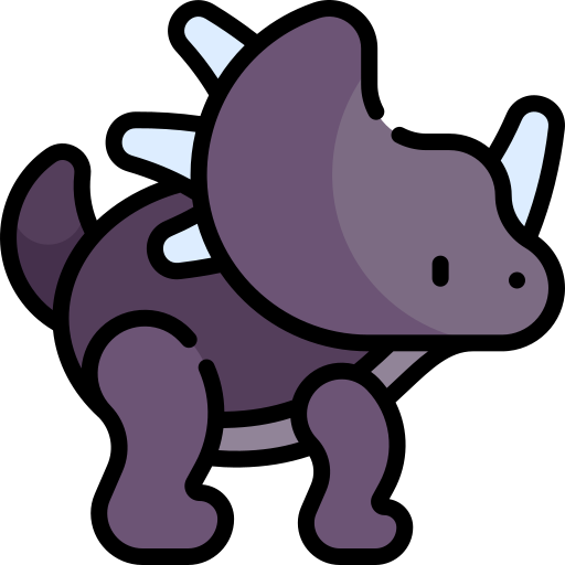 Styracosaurus Kawaii Lineal color icon